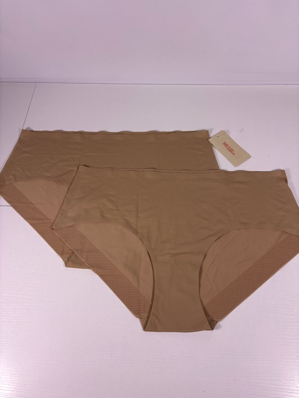 NWT Ruby Ribbon Seamless Smoothing Panty 2pc Bundle Nude No Show Brief 3XL